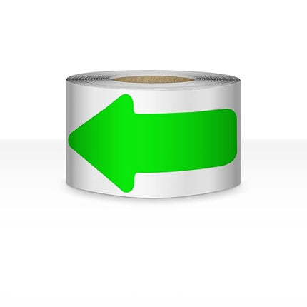 Arrow Floor Sticker Tape 2"×4" Arrow Floor Marking Sticker Sign 200 PCS Arrow Decal Tape Green