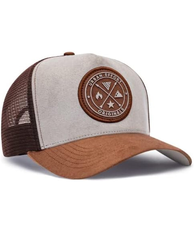 Urban Effort Mesh Back Cap - for Men and Women Baseball Hat 5-Panel Trucker Hat - Great Snapback Closure for Hunting & Hiking