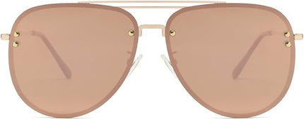 Trendy Oversized Aviator Sunglasses Womens, Retro Cute Big Shades Women's Fashion Sun Glasses UV Protection VF2203