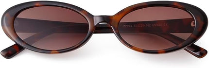 90s Sunglasses for Women Men Retro Small Oval Sunglasses