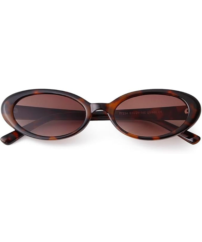 90s Sunglasses for Women Men Retro Small Oval Sunglasses