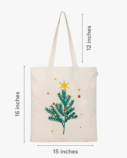 Eco Right Tote Bag for Women, Reusable Grocery Bag, Canvas Tote Bag for Shopping, Cotton Bag for Daily Use, Gifts for Women
