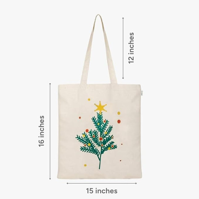 Eco Right Tote Bag for Women, Reusable Grocery Bag, Canvas Tote Bag for Shopping, Cotton Bag for Daily Use, Gifts for Women