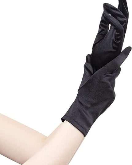 Sahabowi Satin Gloves Formal Bridal Banquet Party Wedding Opera Solid Colorful Mitten For Women
