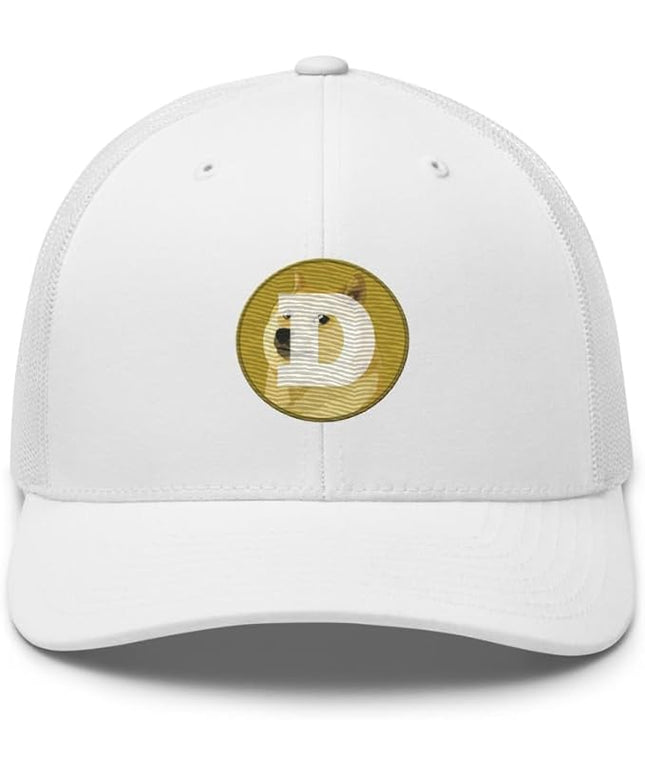 Dogecoin Crypto Embroidered Logo Trucker Cap