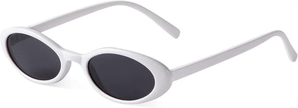 VIA LEECA Trendy Oval Sunglasses Women 90’s Vintage Sun Glasses Fashion Tinted Glasses UV400 Protection