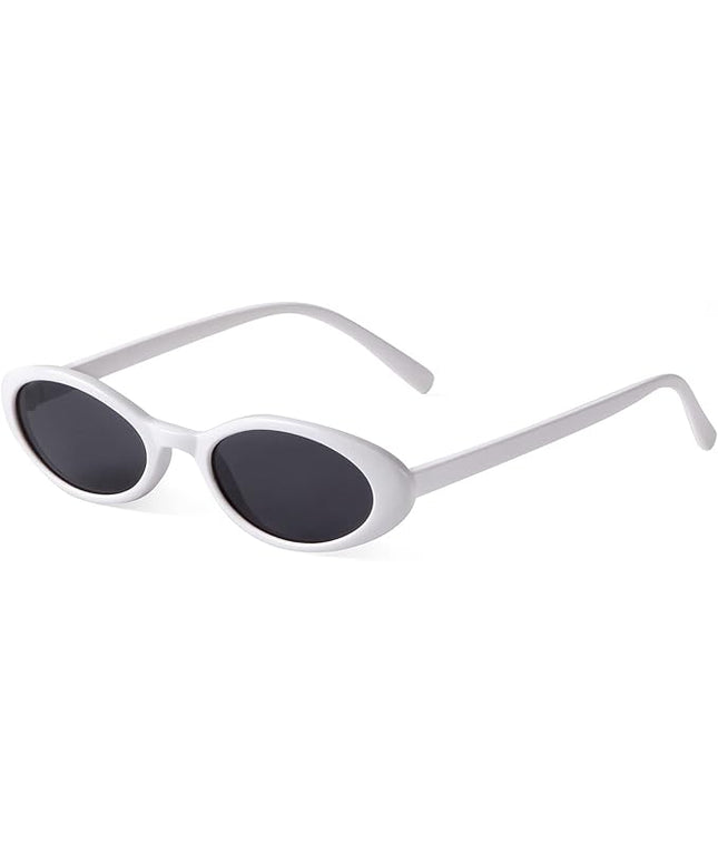 VIA LEECA Trendy Oval Sunglasses Women 90’s Vintage Sun Glasses Fashion Tinted Glasses UV400 Protection