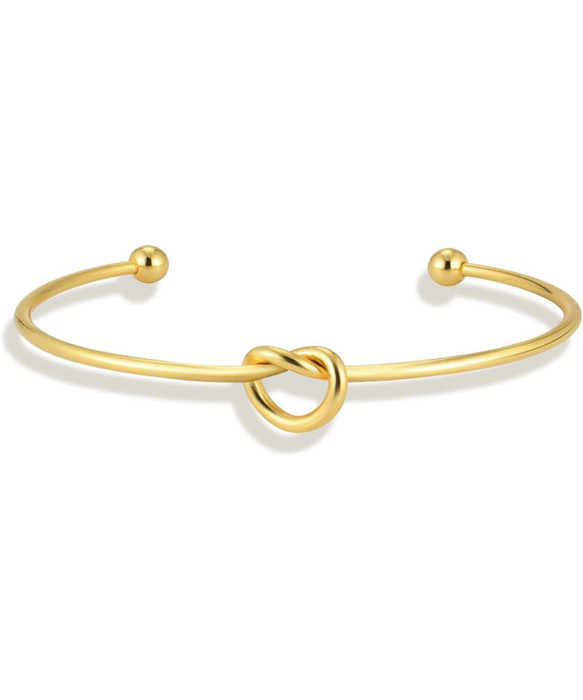 18K Gold Plated Bracelets for Women Dainty Gold Bangle Cuff Bracelets Non Tarnish Love Friendship Jewelry Gifts