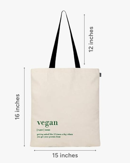 Eco Right Tote Bag for Women, Reusable Grocery Bag, Canvas Tote Bag for Shopping, Cotton Bag for Daily Use, Gifts for Women