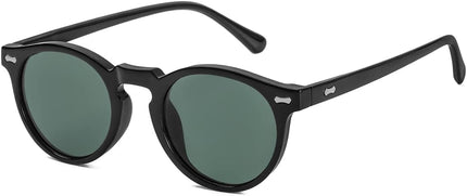 Gleyemor Vintage Polarized Sunglasses for Men Round Sunglasses UV400 Protection Retro Hand-crafted Acetate Frame