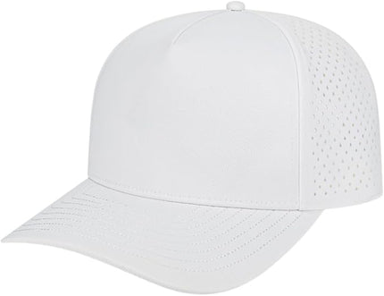 Cap America i8540 Premium Water-Resistant Perforated Medium Profile 5-Panel Cap w/UV Guard & Adjustable Snapback