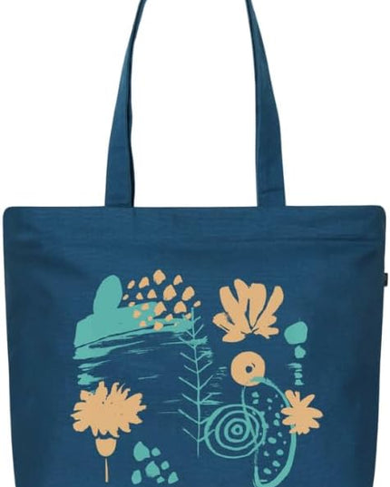 Ecoright Aesthetic Canvas Tote Bag for Women Large Zipper Tote Bags with Pocket, Womens Tote Bag for Yoga, Work, Beach