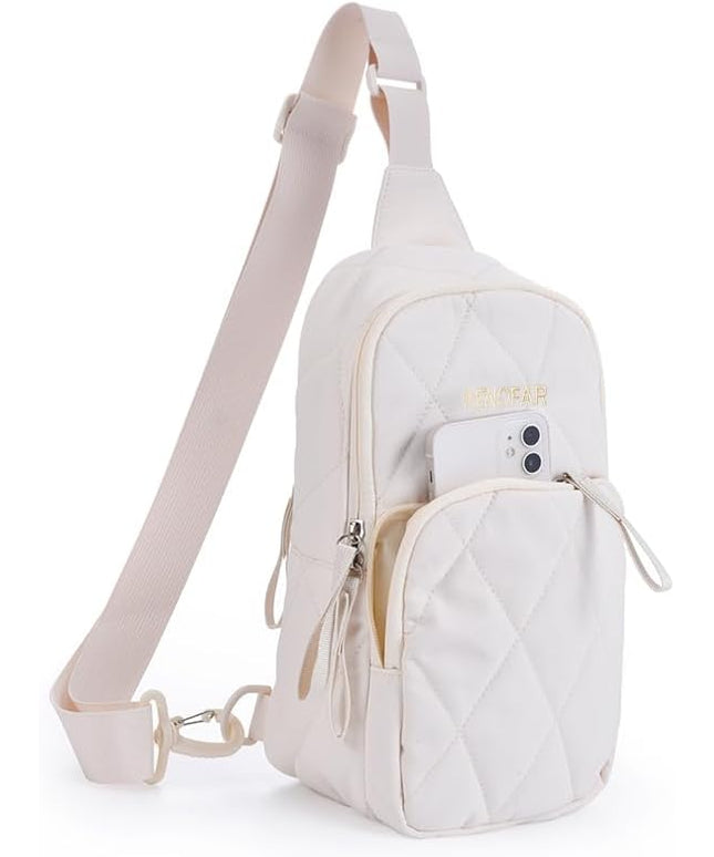Womenquilted Puffer Crossbody Bag, Fanny Packs for Travel Hiking Lightweight Sling Backpack,Both Daily Commuting and Travel