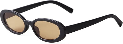 90s Sunglasses for Women Men Retro Small Oval Sunglasses