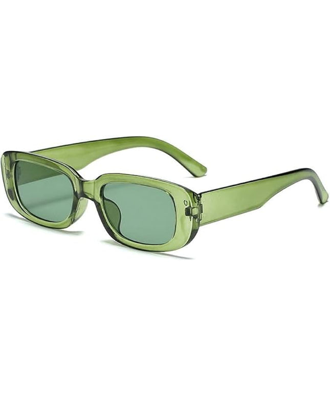 Dollger Rectangle Sunglasses for Women Men Trendy Retro Fashion Sunglasses UV 400 Protection Square Fram