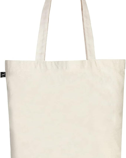 Ecoright Tote Bag for Women with Zipper, Small Tote Bag, Canvas Bag, Reusable Cotton Bag for Beach, Grocery, School & Work
