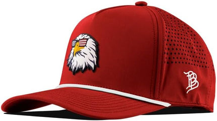 Branded Bills Party Eagle PVC Curved 5 Panel Rope Hat, Fits 7-7 7/8, Adjustable Snapback | Lightweight, Comfort Stretch