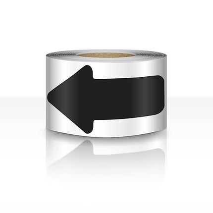 EVQ Arrow Floor Sticker Tape 3"×6" Arrow Floor Marking Sticker Sign 200 PCS Arrow Decal Tape Black