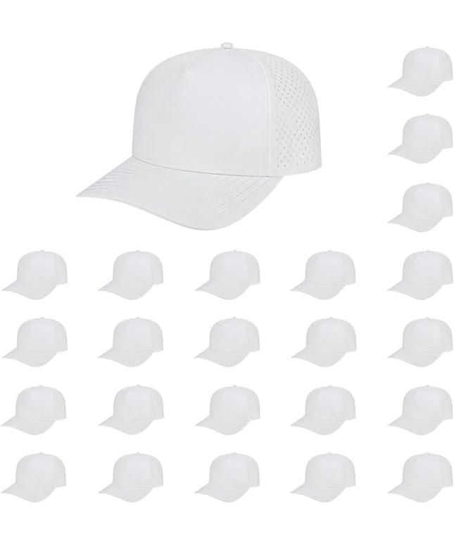 Cap America i8540 Premium Water-Resistant Perforated Medium Profile 5-Panel Cap w/UV Guard & Adjustable Snapback