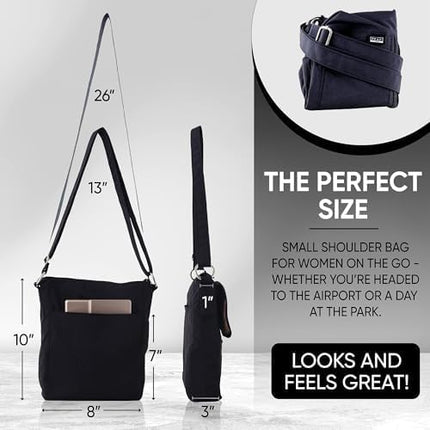 Peak Gear Crossbody Travel Purse with RFID Blocking Pocket and Lifetime Recovery Service. Nylon Shoulder Bag