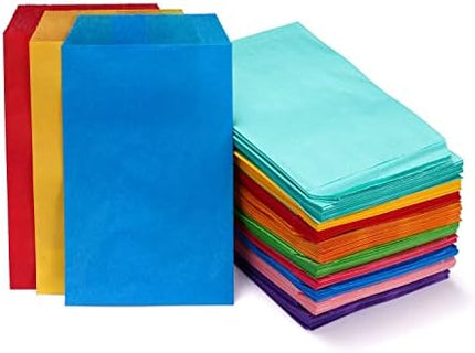 Quotidian Sky Blue Flat Small Greaseproof Paper Bags 3" x 5" (8 x 13.3cm) Pack of 100 - Bakery Cookies Candies Dessert Chocolate
