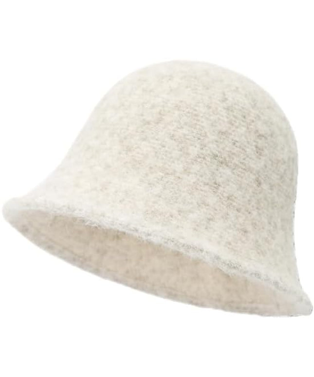Winter Plush Fuzzy Polyester Bucket Hat Fisherman Hats for Women Men Bucket hat