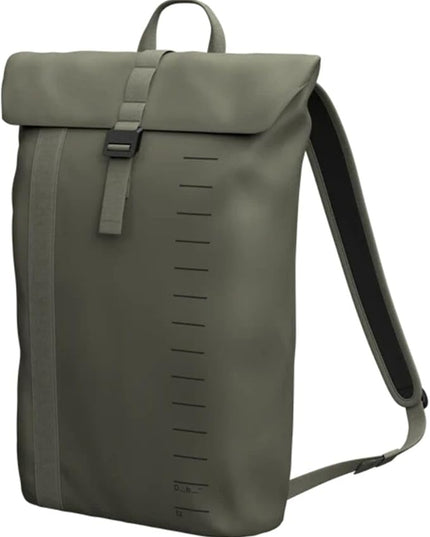Db Journey Essential Backpack - Lightweight, Durable Rolltop Backpack with Laptop Compartment for Work, and Gym, Travel with Roller Bag Attachment, 12L - Moss Green
