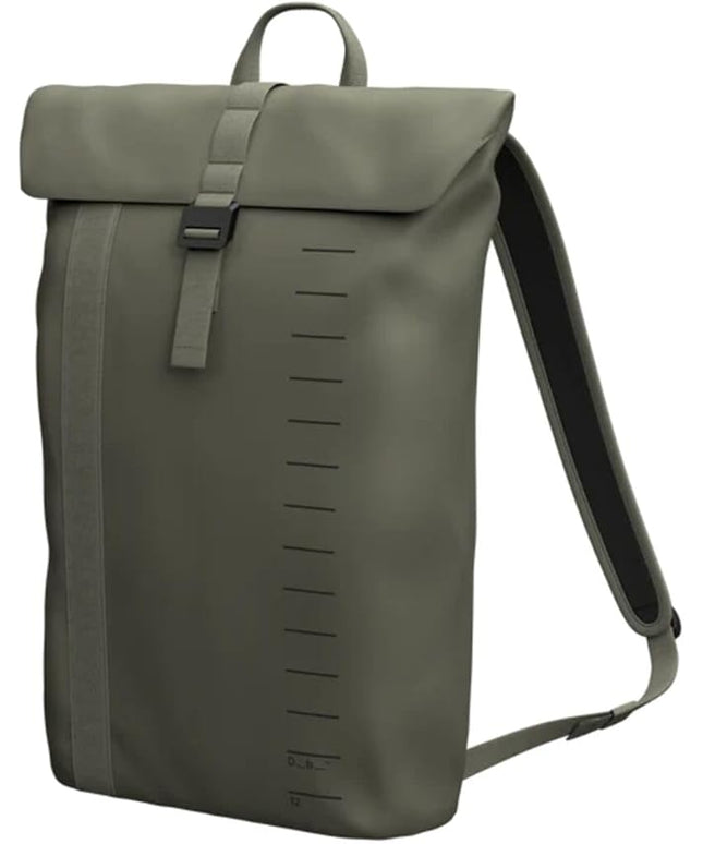 Db Journey Essential Backpack - Lightweight, Durable Rolltop Backpack with Laptop Compartment for Work, and Gym, Travel with Roller Bag Attachment, 12L - Moss Green