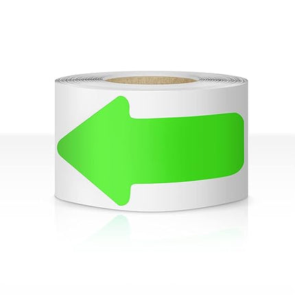 EVQ Arrow Floor Sticker Tape 2"×4" Arrow Floor Marking Sticker Sign 200 PCS Arrow Decal Tape Fluorescent Green