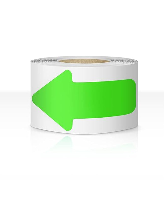 EVQ Arrow Floor Sticker Tape 2"×4" Arrow Floor Marking Sticker Sign 200 PCS Arrow Decal Tape Fluorescent Green