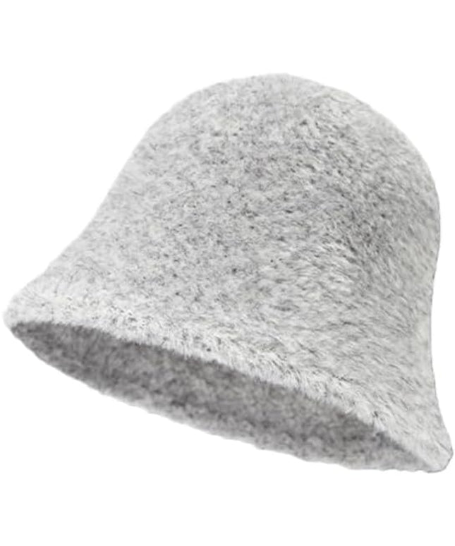 Winter Plush Fuzzy Polyester Bucket Hat Fisherman Hats for Women Men Bucket hat