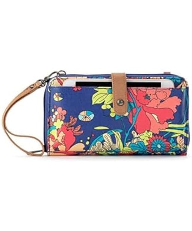 Sakroots Artist Circle Smartphone Crossbody in Coated Canvas, Detachable Wristlet Strap