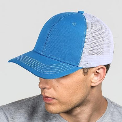 kozinu Unisex Trucker Hats Blank Mesh Snapback Hats Sport Plain Baseball Caps Adjustable Fitted Hat