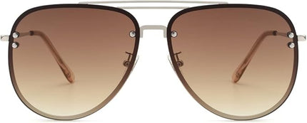 Trendy Oversized Aviator Sunglasses Womens, Retro Cute Big Shades Women's Fashion Sun Glasses UV Protection VF2203
