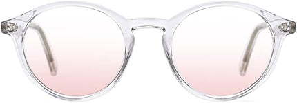 TIJN Blue Light Blocking Glasses Men Women Vintage Thick Round Rim Frame Eyeglasses