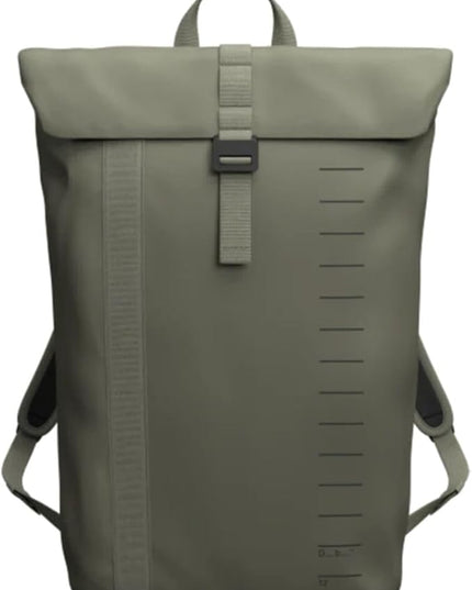Db Journey Essential Backpack - Lightweight, Durable Rolltop Backpack with Laptop Compartment for Work, and Gym, Travel with Roller Bag Attachment, 12L - Moss Green