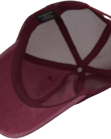 Vintage Washed Soft Crown Baseball Cap Plain Snapback Trucker Hat Men Women Adjustable Distressed Mesh-Back Ball Cap
