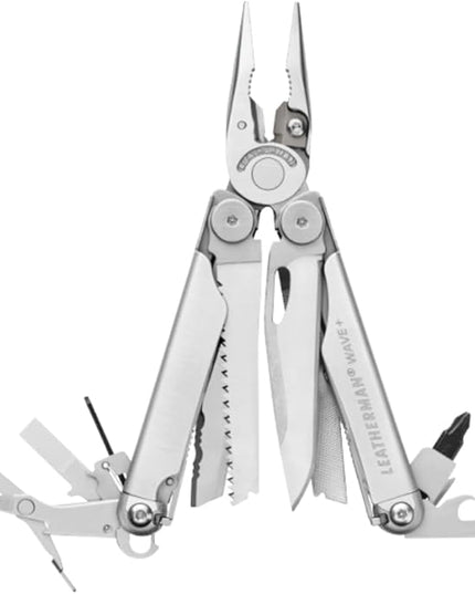 LEATHERMAN, Wave+, 18-in-1 Full-Size, Versatile Multi-tool for DIY, Home, Garden, Outdoors or Everyday Carry (EDC), Stainless Steel