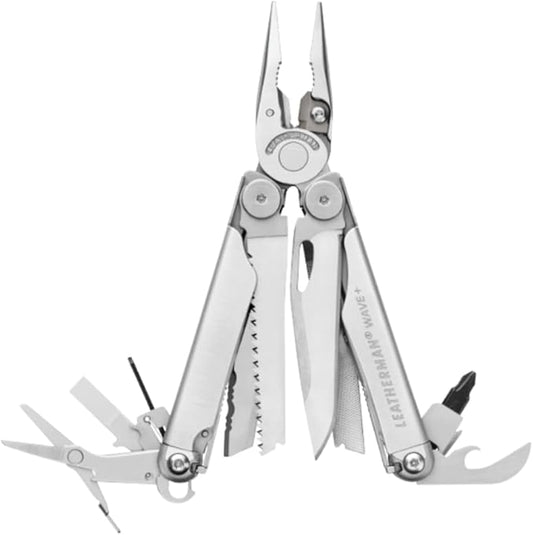 LEATHERMAN, Wave+, 18-in-1 Full-Size, Versatile Multi-tool for DIY, Home, Garden, Outdoors or Everyday Carry (EDC), Stainless Steel