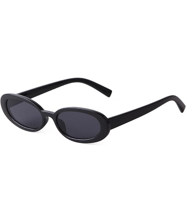 90s Sunglasses for Women Men Retro Small Oval Sunglasses