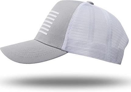American Flag Trucker Hat - Snapback Hat, Baseball Cap for Men Women - Breathable Mesh Side, Adjustable Fit - for Casual Wear