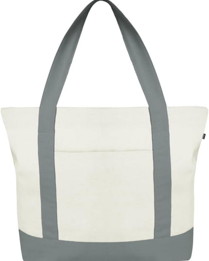 Eco Right Canvas Tote Bag for Women with Zip & Inner Pocket, 100% Organic Cotton Tote Bags for Men, Shopping, Beach