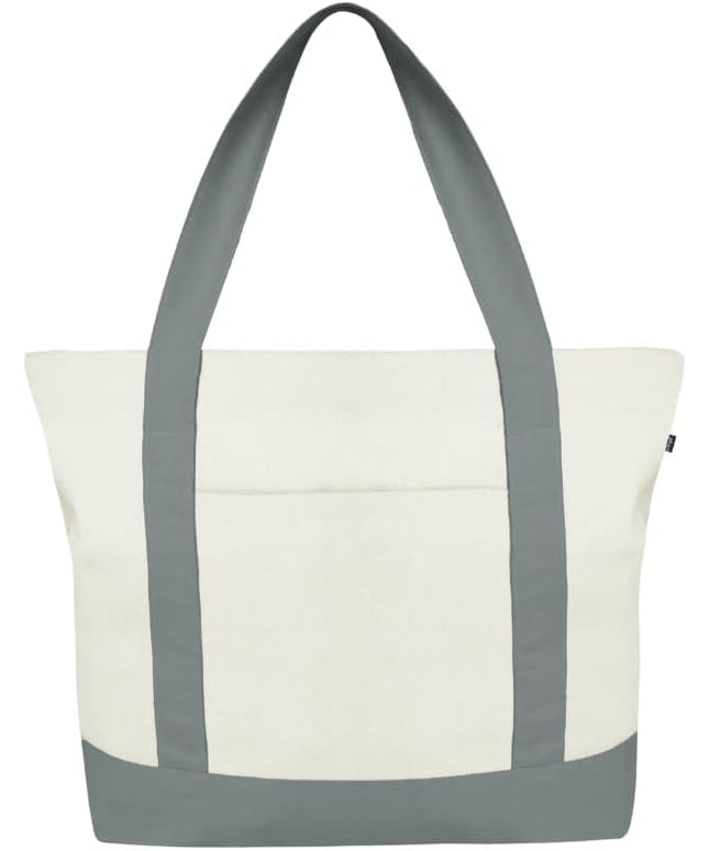 Eco Right Canvas Tote Bag for Women with Zip & Inner Pocket, 100% Organic Cotton Tote Bags for Men, Shopping, Beach