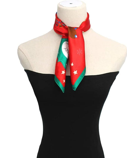 ANDANTINO 100% Real Mulberry Silk Scarf -21'' x 21''- Lightweight Neckerchief –Women Men Small Square Digital Printed Scarves