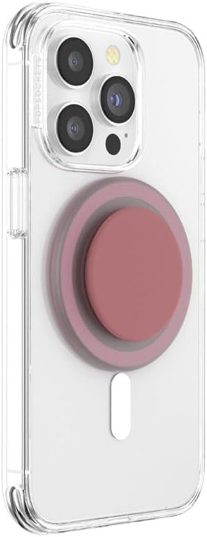 PopSockets Phone Grip for MagSafe with Kickstand, Magnetic Stand, Swappable Top, Secure Hold for iPhone MagSafe Cases, Phone & Tablet Grip, Cute PopSockets - Clay