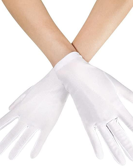 Sahabowi Satin Gloves Formal Bridal Banquet Party Wedding Opera Solid Colorful Mitten For Women