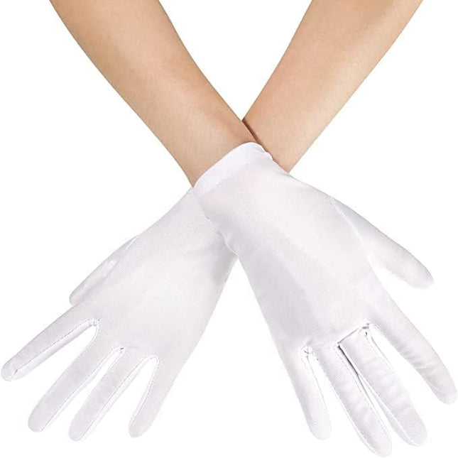 Sahabowi Satin Gloves Formal Bridal Banquet Party Wedding Opera Solid Colorful Mitten For Women