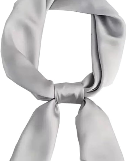 CHUNG Women's Square Satin Scarf 27.5" Bandanas Solid 50s Retro Neck Scarves Emulation Silk Handbag Hair Ribbons Necktie