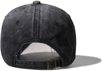 Classic Vintage Distressed Baseball Cap, Washed Cotton, Adjustable Fit