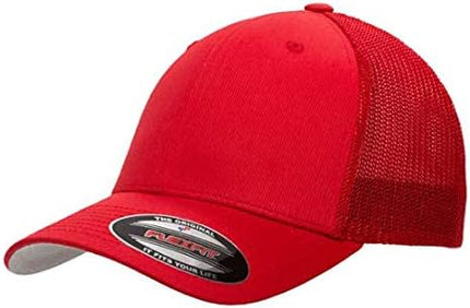 Flexfit 6511 Fitted Mid-Profile Stretchable Mesh Panels Trucker Cap | Bulk Pack Available